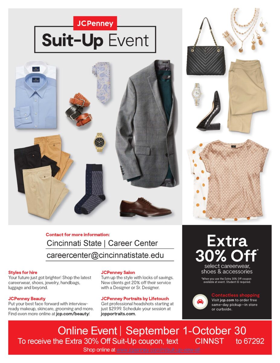 Poster for JC Penney Suit-Up Event