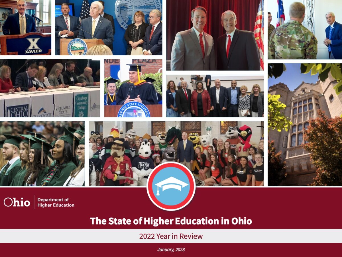 Cover of "State of Higher Education in Ohio" report