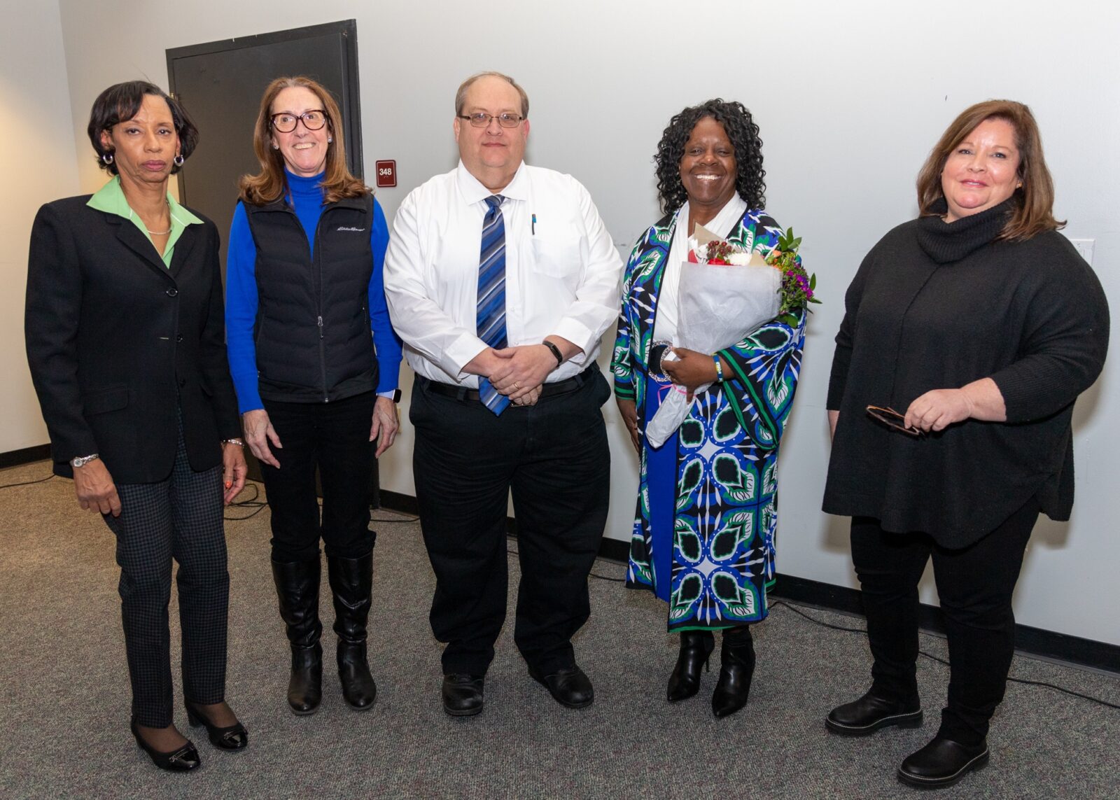 Monica Posey, Angela Haensel, Doug Bowling, Sandra Dees, and Lynn Sadowski