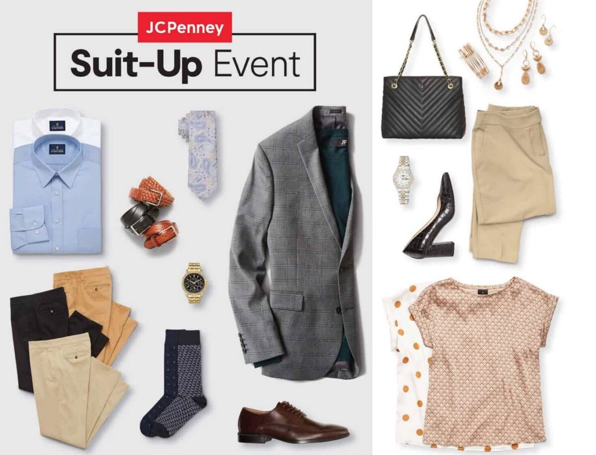 Photo of clothing for JC Penney Suit-Up event
