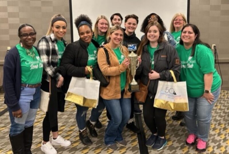 Surgical Technology students and faculty celebrate their Scrub Bowl victory