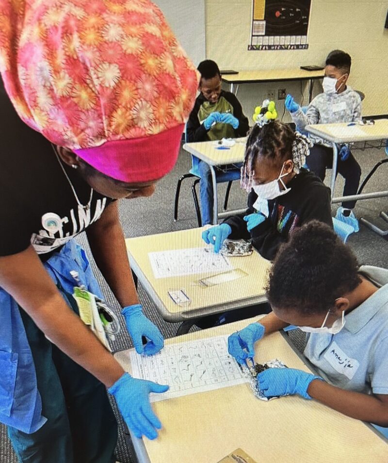 Students at Rockdale Academy learned about surgical techniques