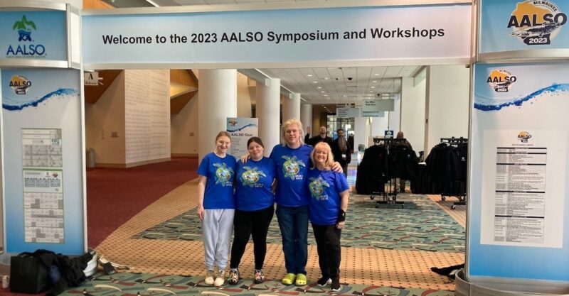 Melissa Goetz, Erin Ford, Nathan Malsbary, and Dr. Ann Gunkel at AALSO Symposium