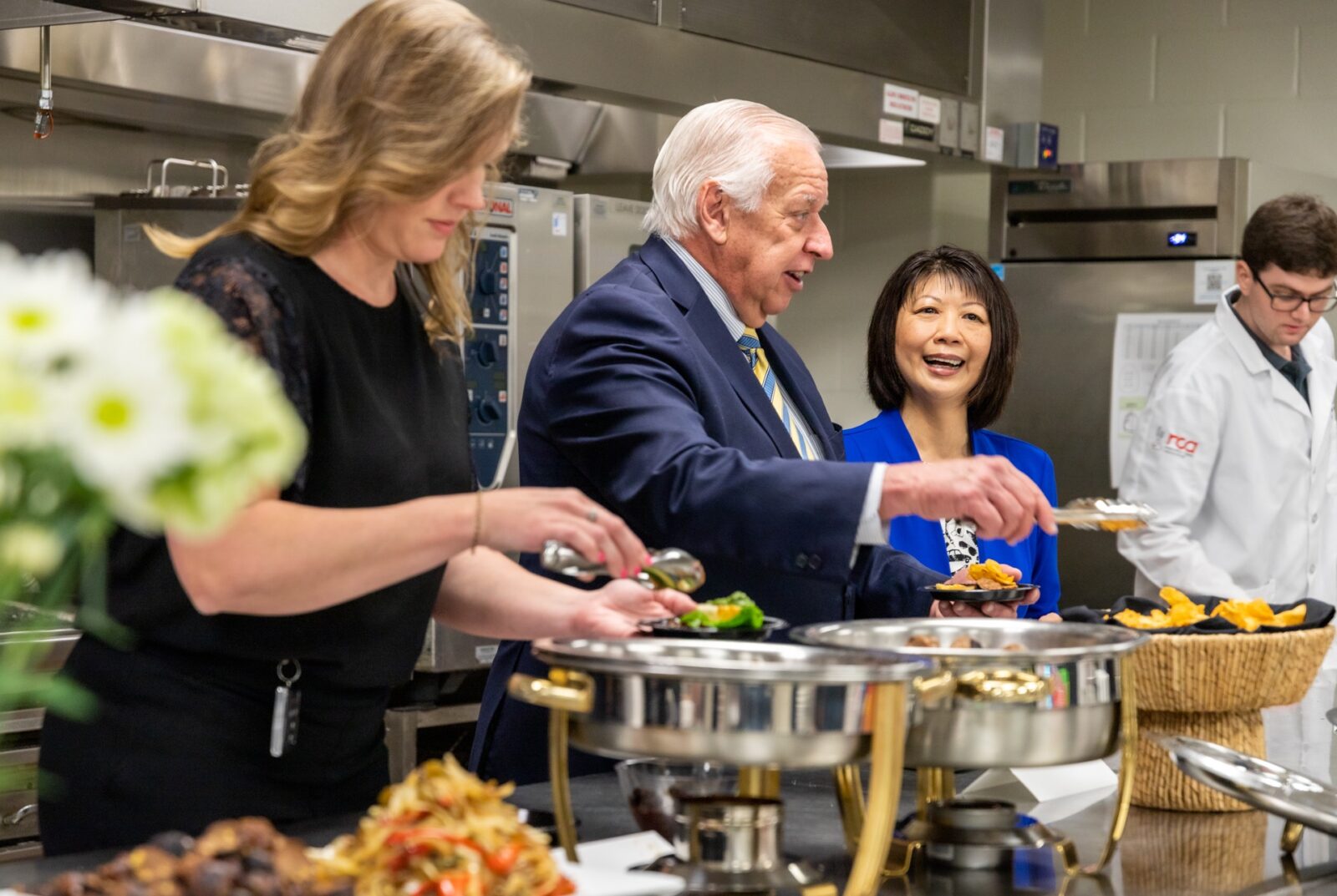 Vice Chancellor Gary Cates and Culinary & Food Science Program Chair Grace Yek