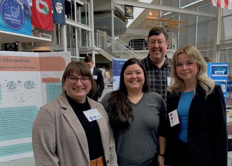Student Ashley Meyer, faculty members Abbey Yee and Jeremy Huber, and student Emmy Bursk represented Cincinnati State at the 2023 Ohio Space Grant Consortium Symposium