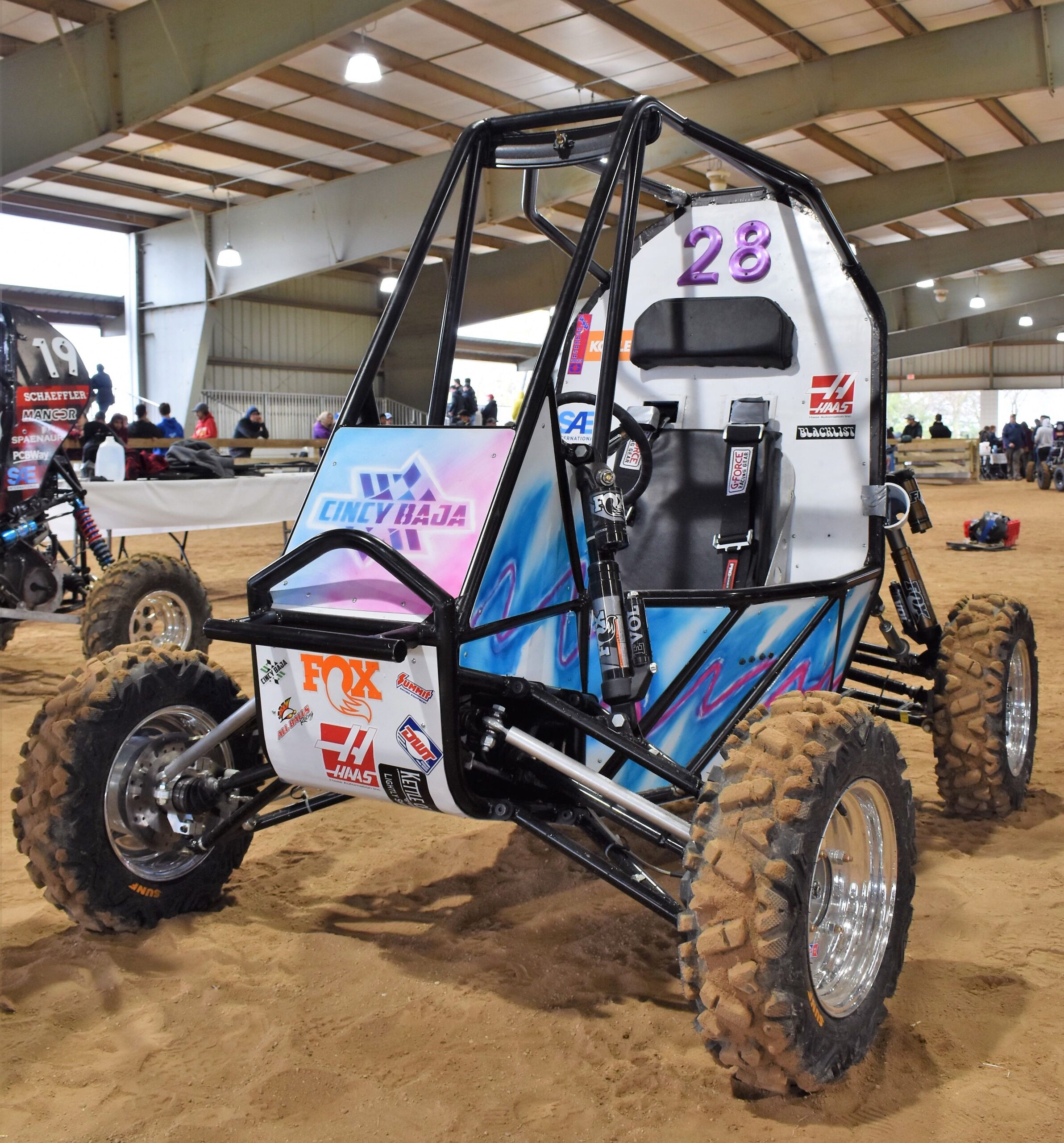 Cincy Baja car, ready for competition