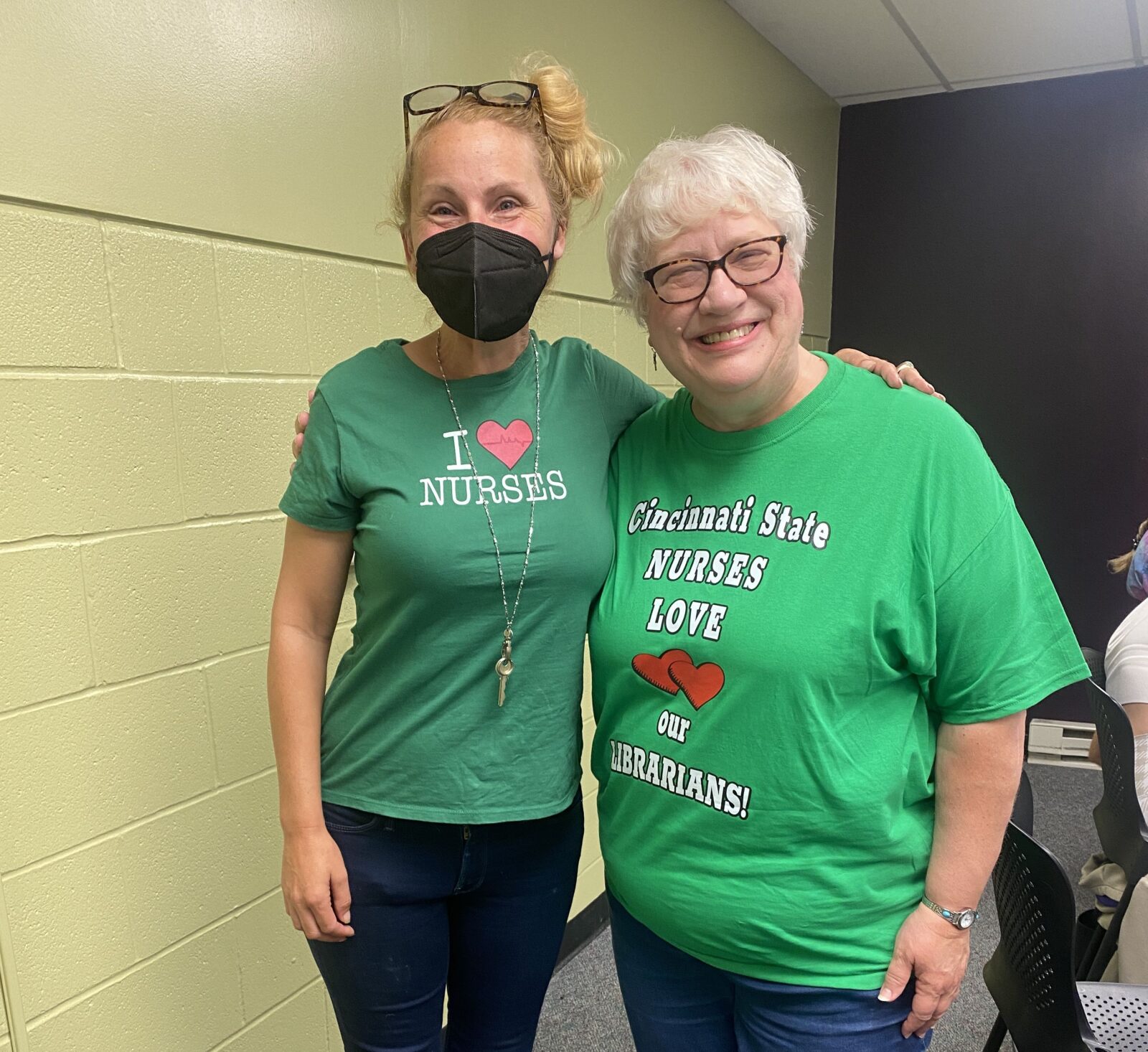 Librarian Kathleen Pickens and Nursing Professor Dr. Connie Rose