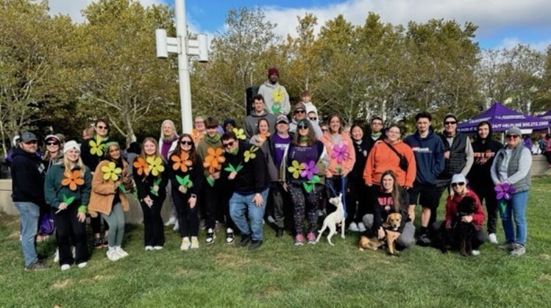 Cincinnati State students and faculty members at the 2023 Cincinnati Walk to End Alzheimer's