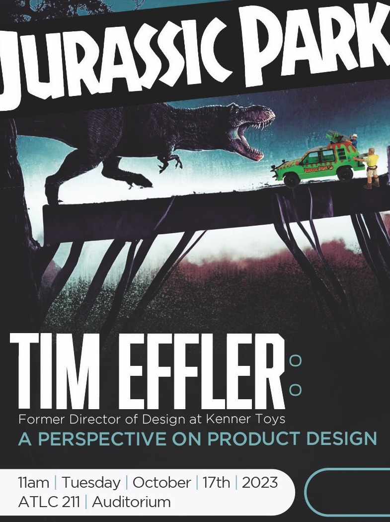 Tim Effler presentation poster, by Graphic Design student CJ Morgan