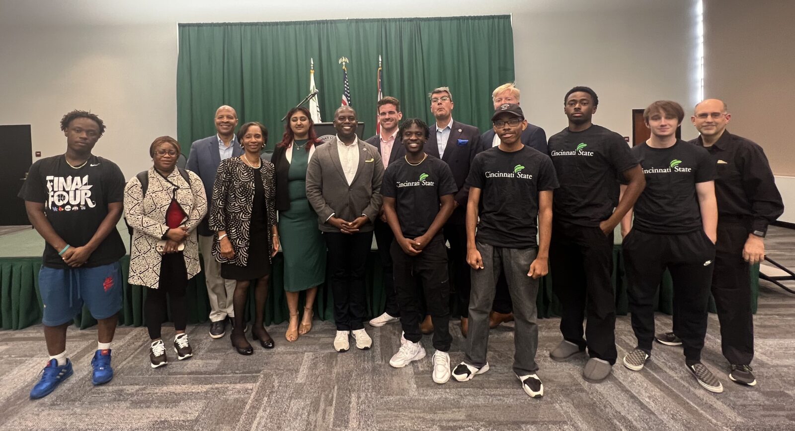 Dr. Posey, Council candidates, and students who assisted with the Forum