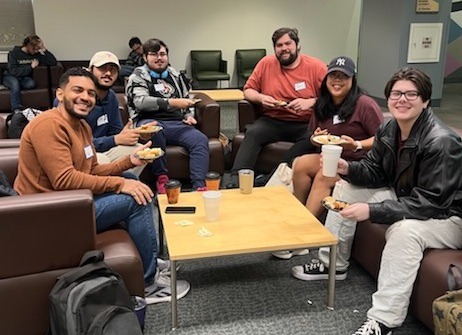 Group of students at the International Coffee Hour