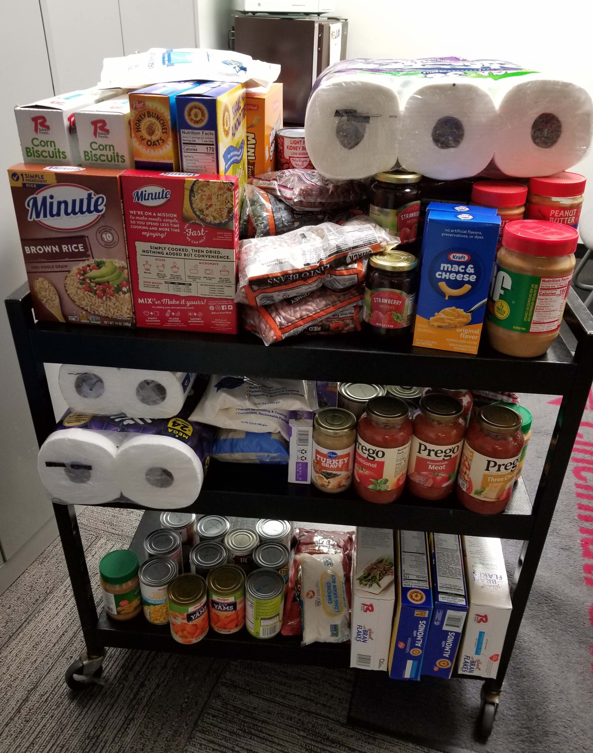 Donations to the Food Pantry from the Tutoring Center team