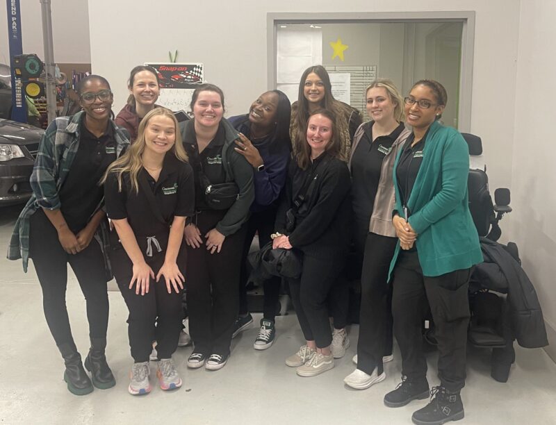 Occupational Therapy Assistant students visiting Mobility Works, providers of wheelchair-accessible vehicles