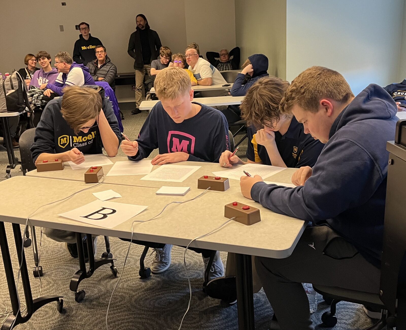 Students from Moeller High School in Academic League competition