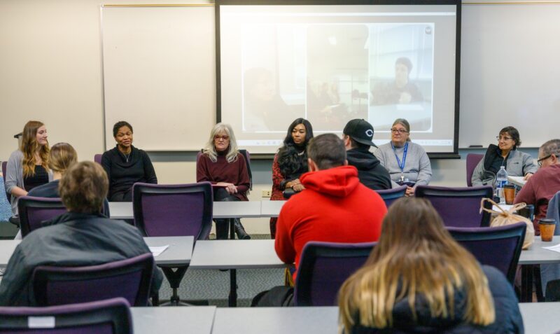 Employers sharing insights with students in HUM 296 Special Projects course