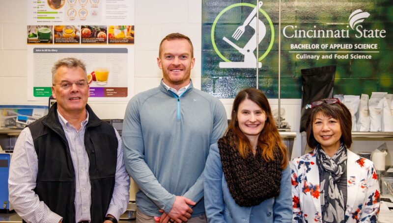 Tim Derickson (JobsOhio Food & Agribusiness Director), Trevor Wellbrock (Director of Business Development, REDI Cincinnati), Sarah Daligga (Project Manager, REDI Cincinnati), and CFS Program Chair Grace Yek