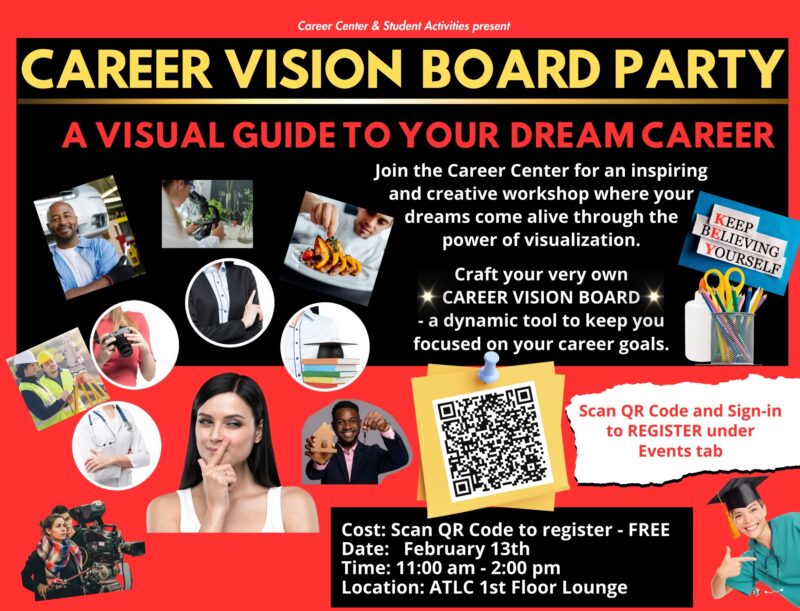 Flyer for Career Vision Board Party