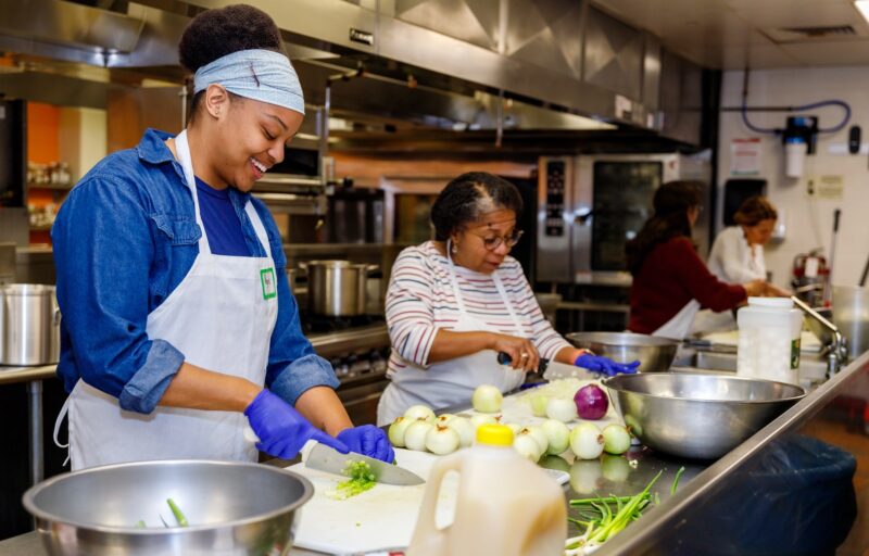 LaSouple event - student Reginae Johnson and faculty member Anne Dean