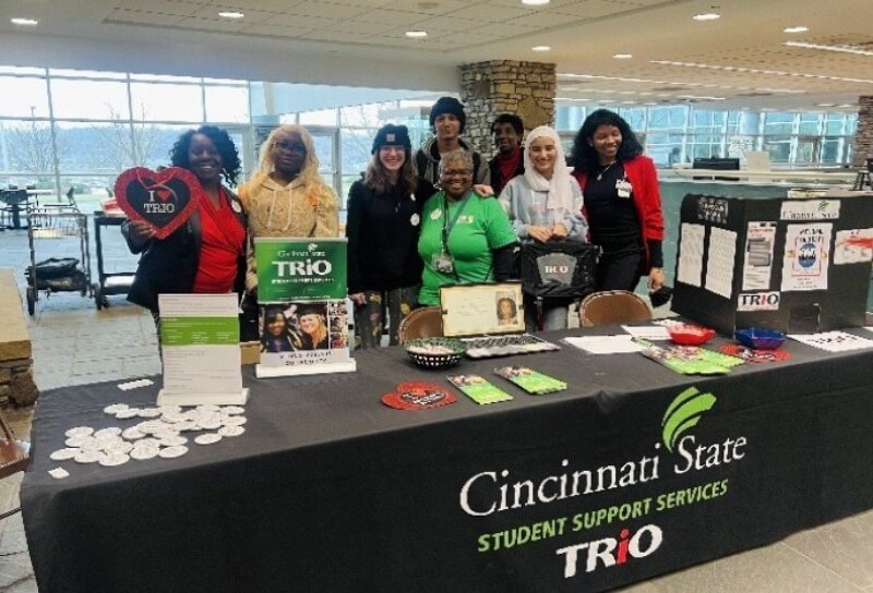 Cincinnati State TRiO staff and students at the National TRiO Day information table