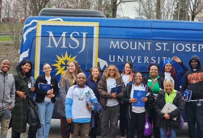 Cincinnati State students on tour of Mt. St. Joseph U.