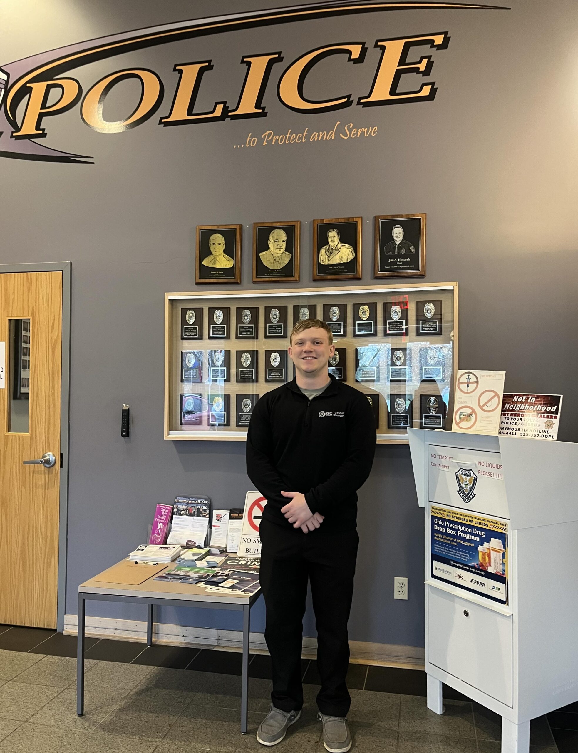 Ethan Gadberry at the Delhi Township Police Dept