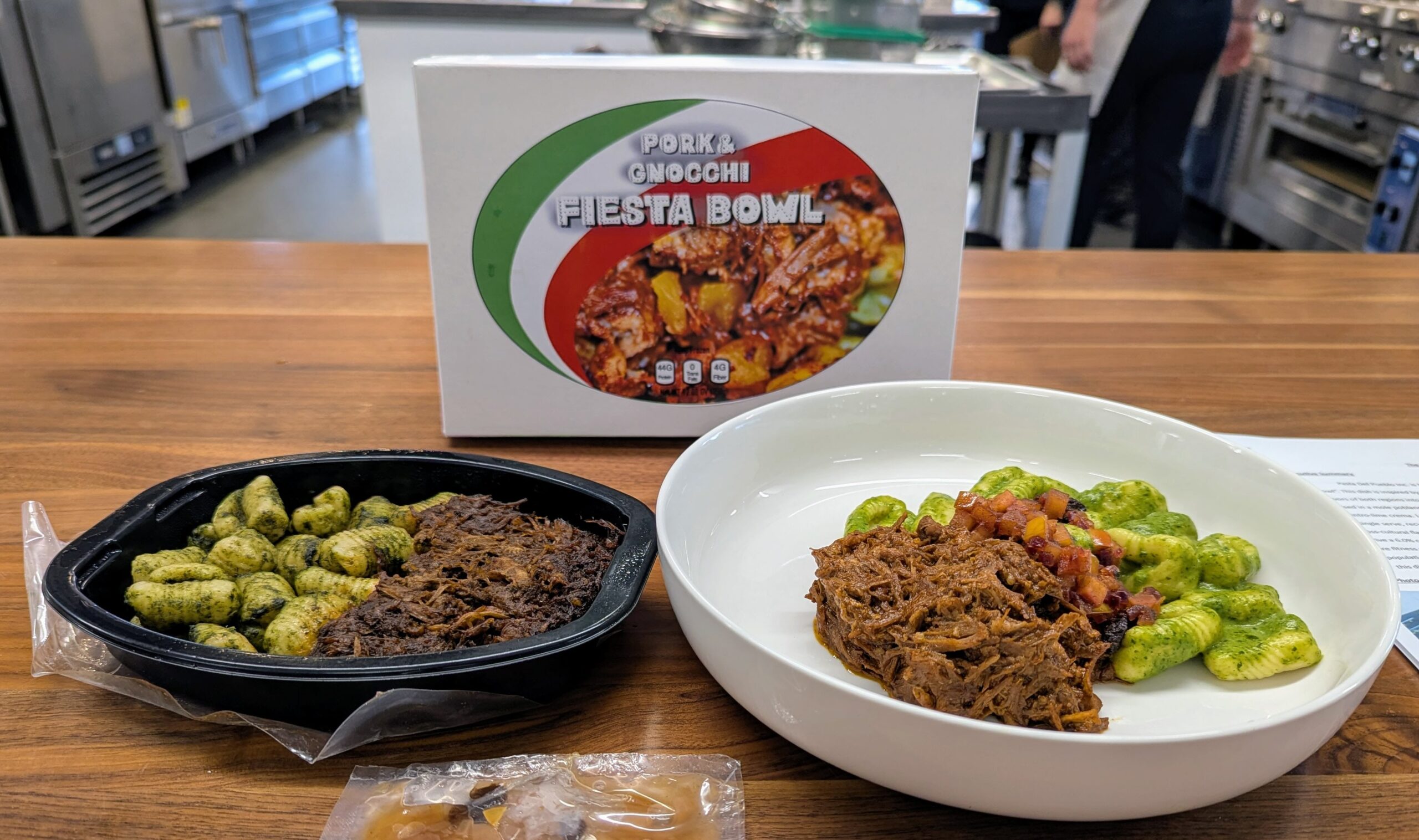 Product packaging and plated versions of the commercial and fresh product
