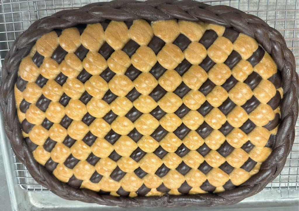 Braided bread sculpture