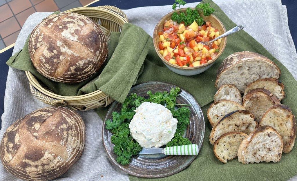 Final project - loaves of bread, butter, salsa, pieces of cut bread