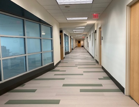 New tile replaces worn carpet in ATLC - Aug. 2025