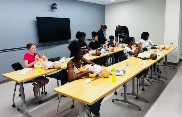 Students in the Cincinnati State Babysitting Training class