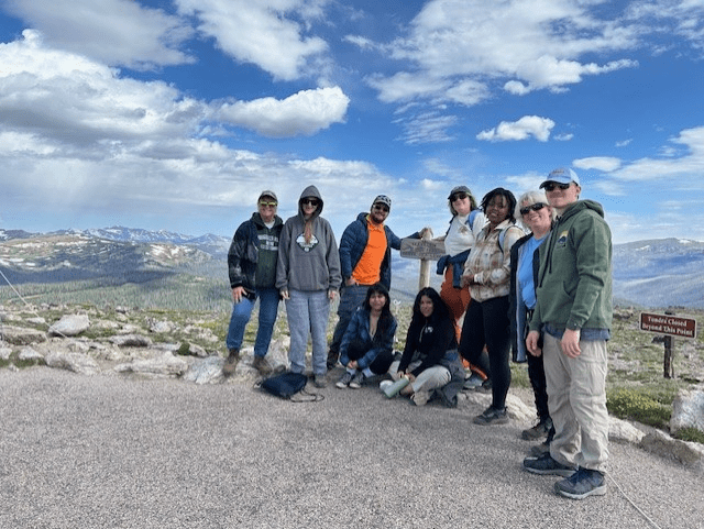 EVT 172 class enjoying mountain vistas