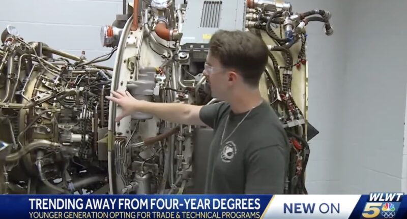 Screenshot from WLWT report on successful Cincinnati State grads