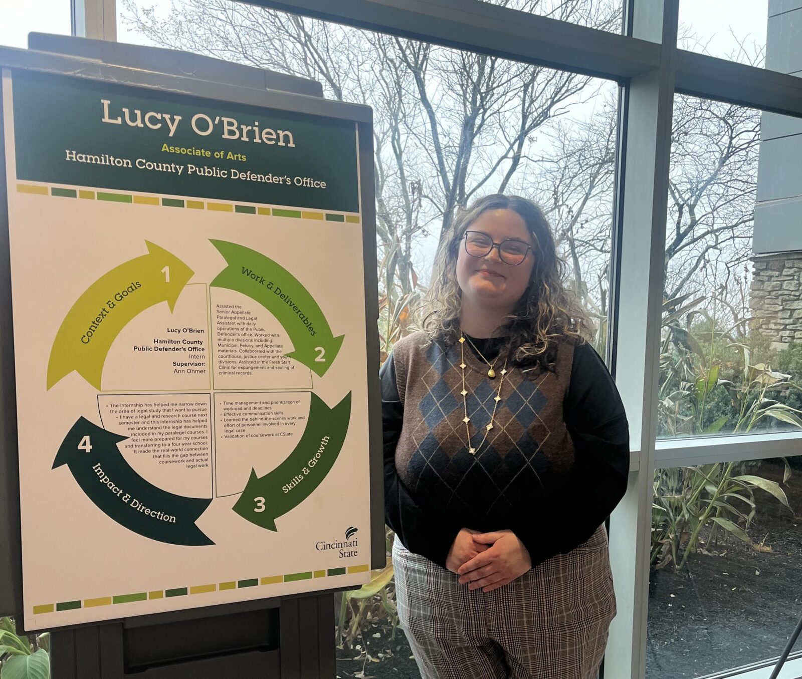 Lucy O'Brien described her internship experiences - Nov. 2025