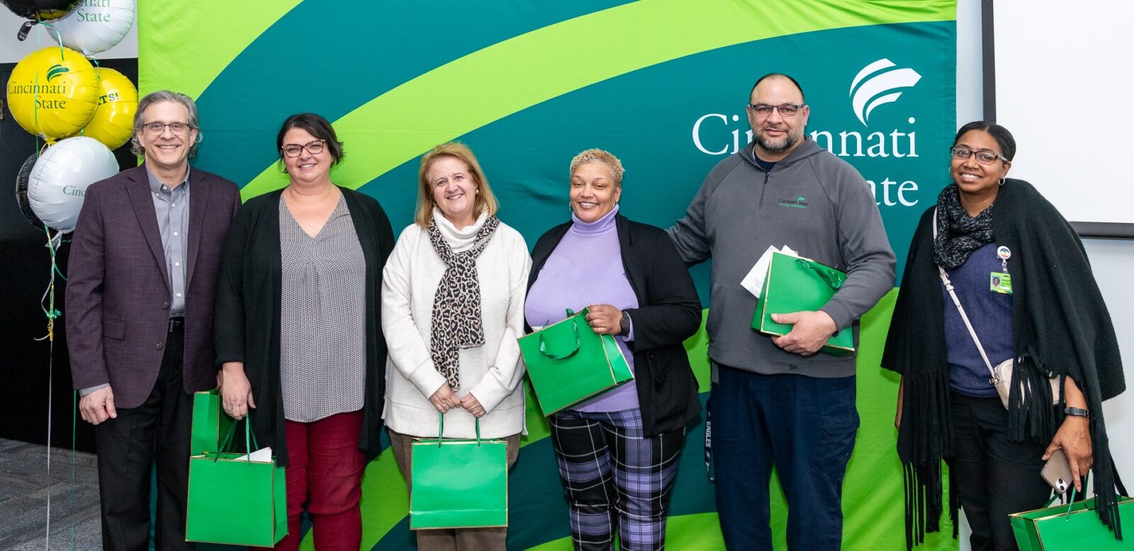 Service Anniversary Awards 20 years: Mike Chaney, Katie Chiappone, Kelly Harper, Dionna Malone, Tony Waite, Stacey White