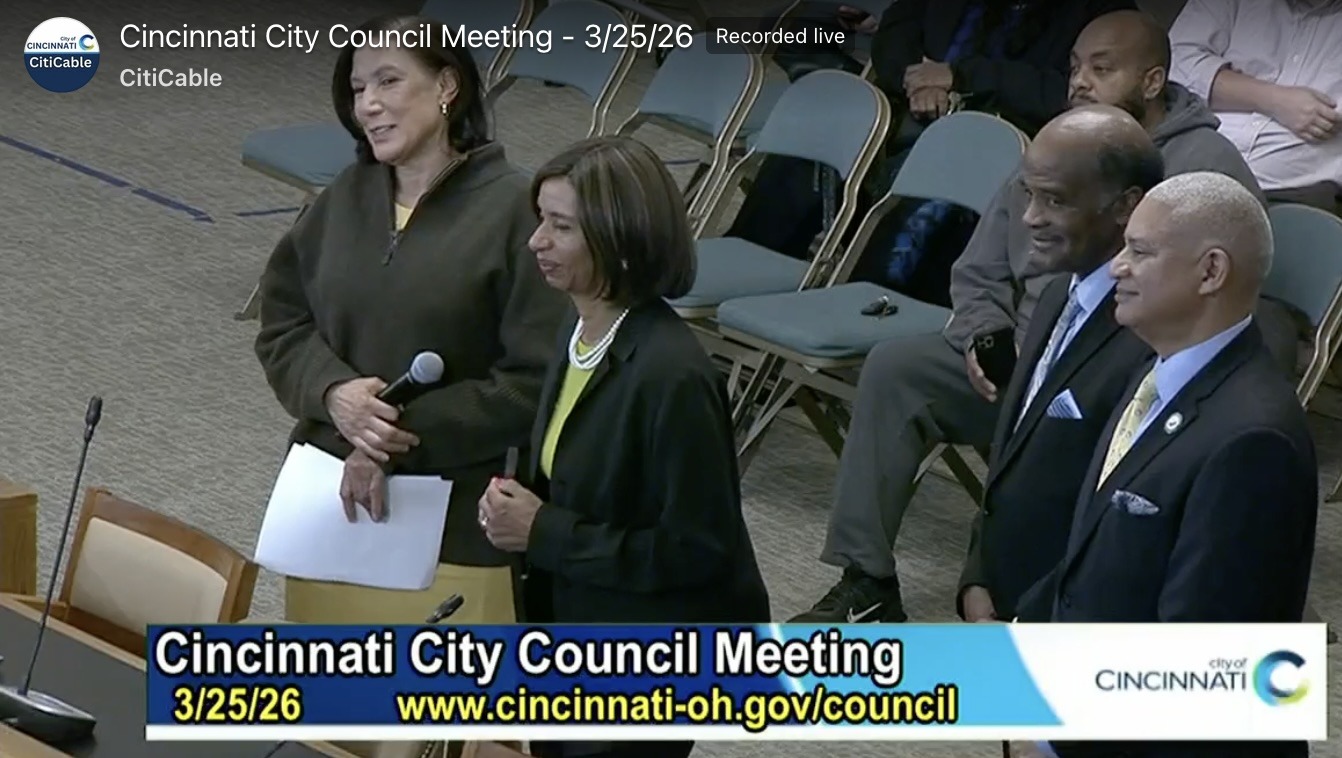 Vice Mayor Kearney, Dr. Monica Posey, Rev. Dr. Michael Posey, and Trustee Mark Walton