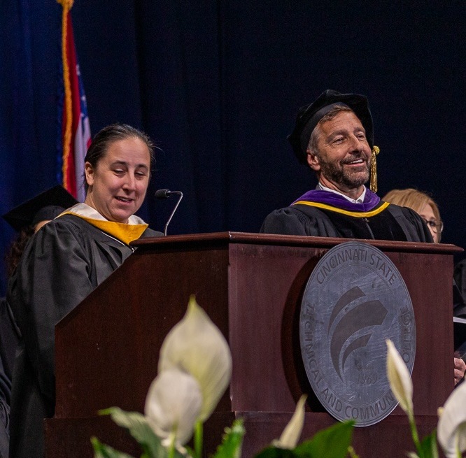 Faculty Senate President Milene Donlin & Provost Robbin Hoopes