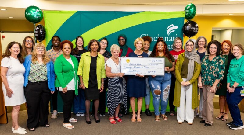 Nursing students and faculty members at the presentation of Bethesda Alumni Association scholarships