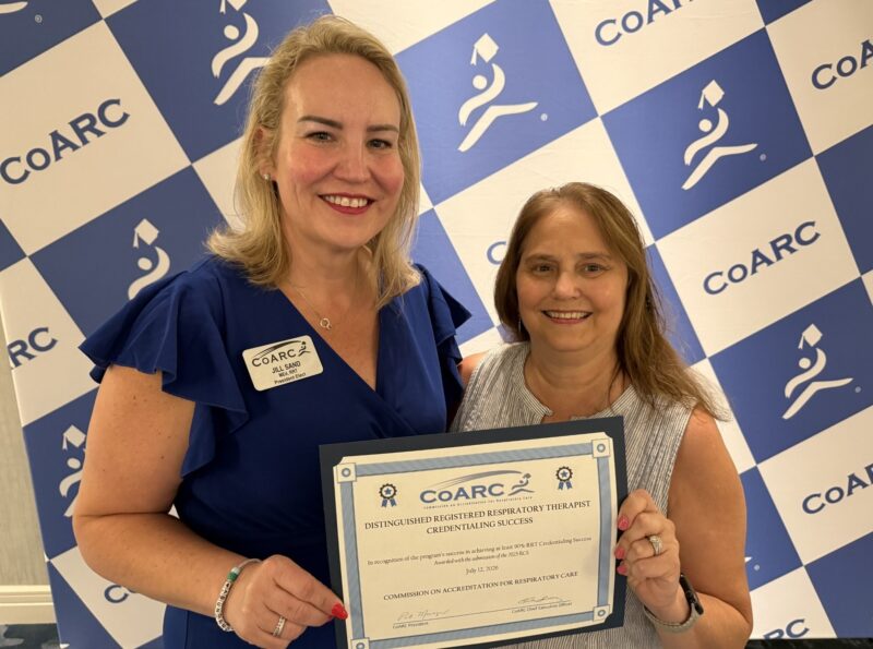 Julie Klensch receives award from CoARC president-elect Jill Sand