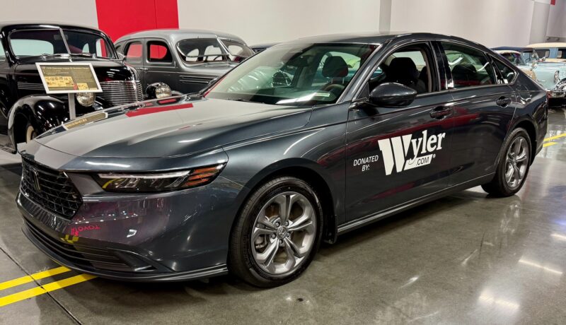 Jeff Wyler Automotive Family donated this black 2024 Honda Accord EX to Cincinnati State